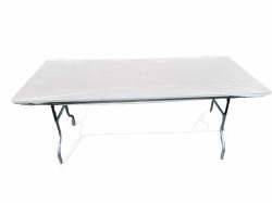 Banquet Table with Cover and 6 Chairs