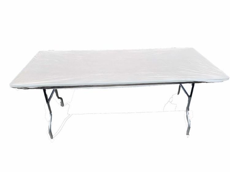 Banquet Table with Cover and 6 Chairs