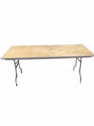 6 Foot Wood Banquet Table
